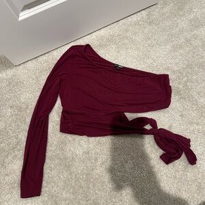 Maroon crop top